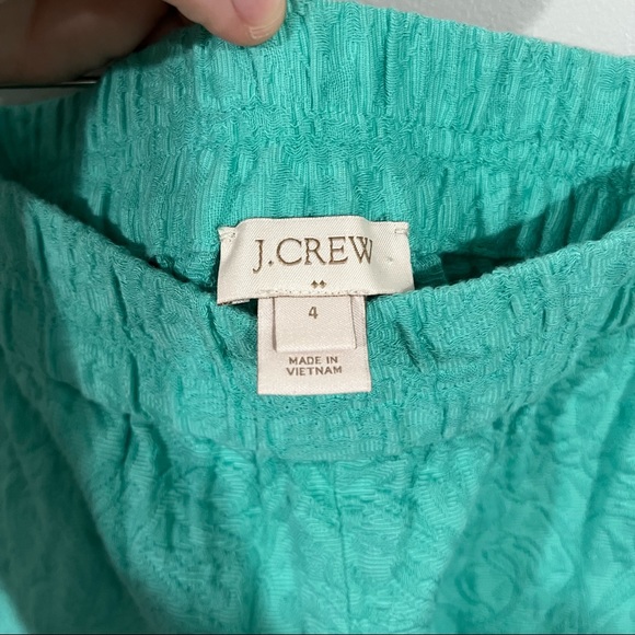 J. Crew size 4 elastic waistband sea green shorts - Picture 2 of 8
